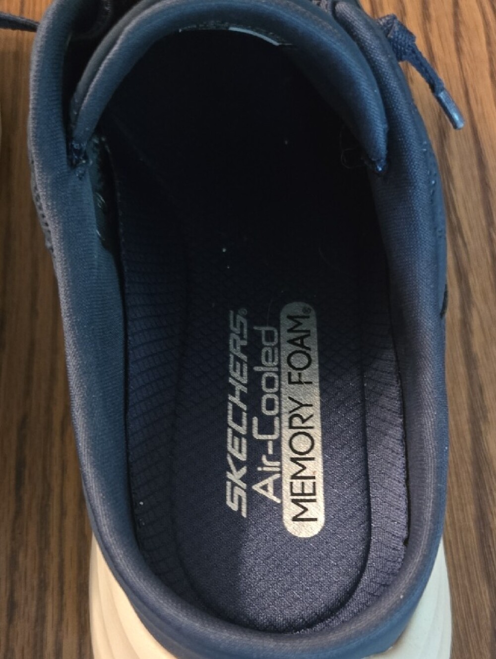 Skechers Cozy Fit Quilted Dark Blue Lace-Up Sneakers - Picture 5 of 8